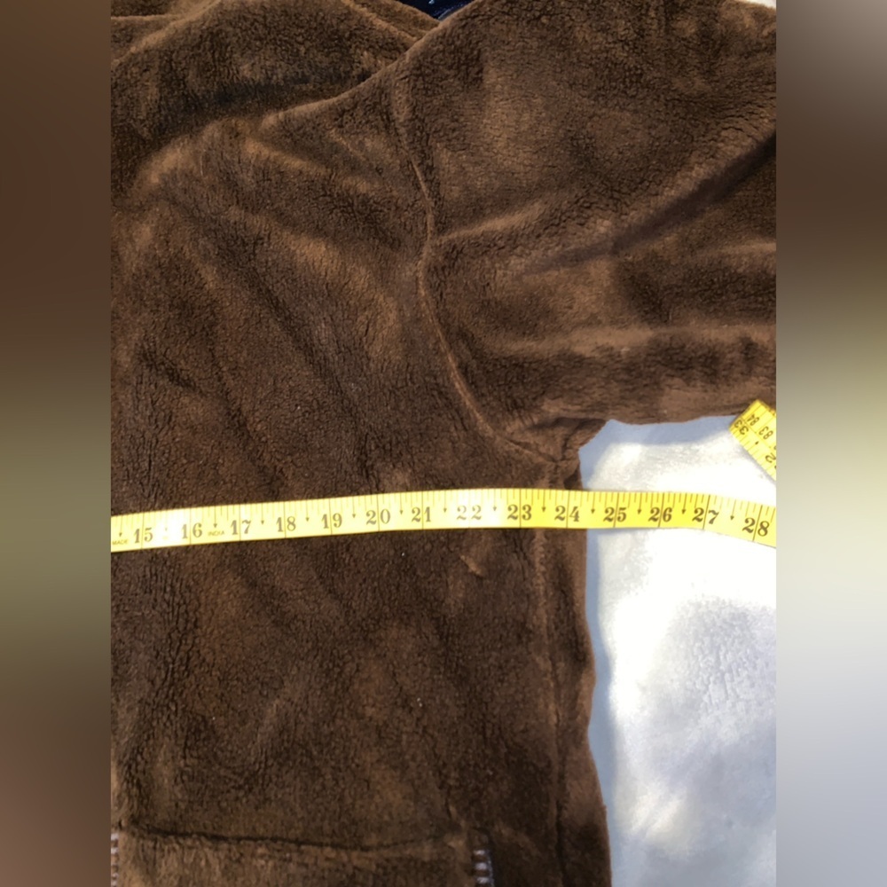 Denali vintage reversible faux fur hooded toggle coat brown teddy gray oak leaf - Picture 7 of 11